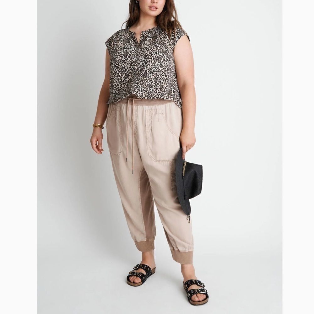 Anthropologie Soft Taupe Nomad Joggers